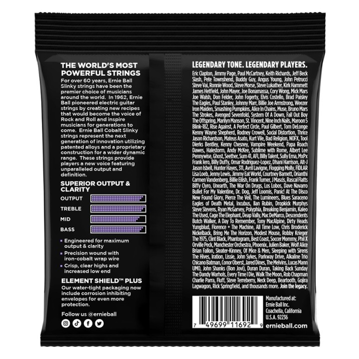 Acquista ERNIE BALL 2717 ULTRA SLINKY COBALT GUITAR 10-48 online | Merula Strumenti Musicali