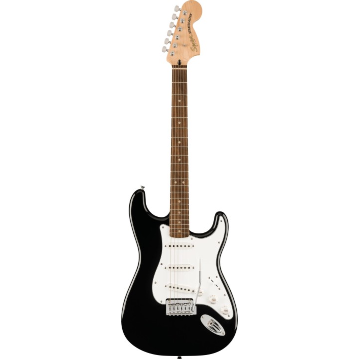 Acquista SQUIER Affinity Series Stratocaster Mustang Micro Pack, Laurel Fingerboard, Black, G online | Merula Strumenti Musicali