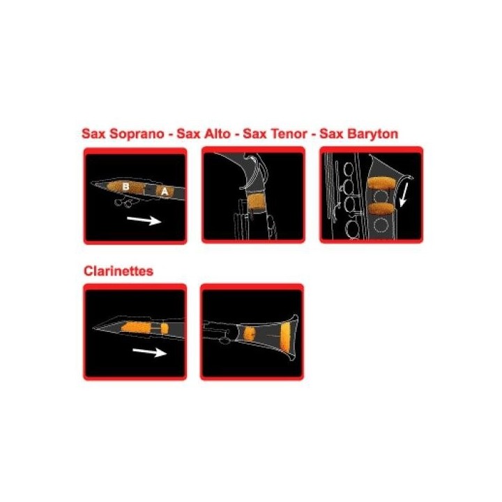 Acquista SAXMUTE SORDINA PER SAX SOPRANO (CON DOPPIO CHIVER) online | Merula Strumenti Musicali
