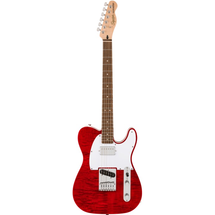 Squier - Affinity Series Telecaster FMT SH, Laurel Fingerboard, White Pickguard, Crimson Red Transparent