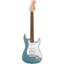 Squier - Affinity Series Stratocaster Junior HSS, Laurel Fingerboard, White Pickguard, Ice Blue Metallic. MERULA