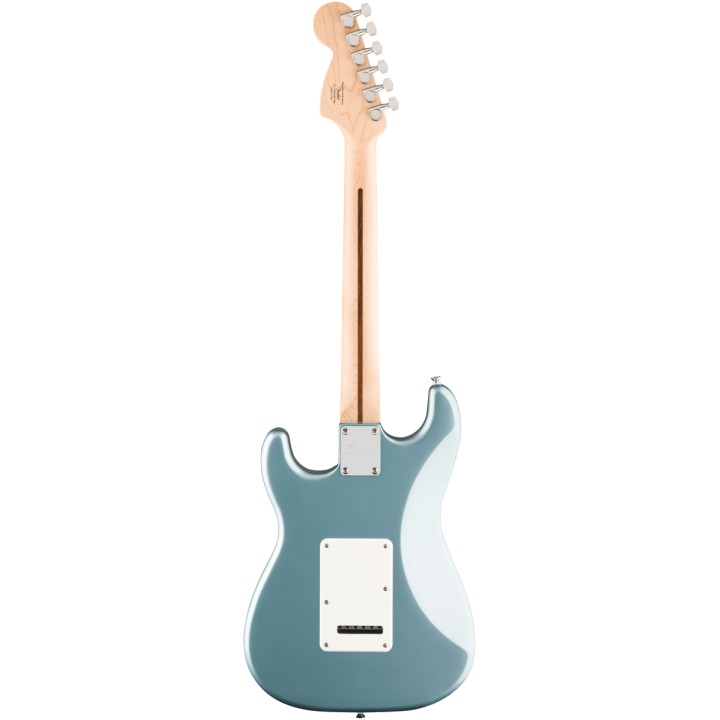 Squier - Affinity Series Stratocaster Junior HSS, Laurel Fingerboard, White Pickguard, Ice Blue Metallic. MERULA