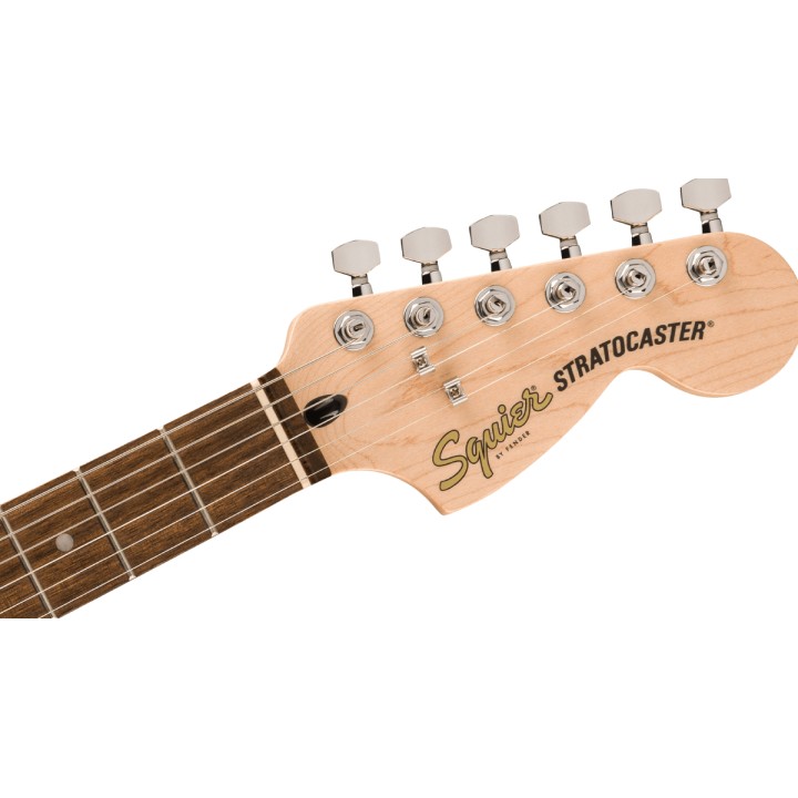 Squier - Affinity Series Stratocaster Junior HSS, Laurel Fingerboard, White Pickguard, Ice Blue Metallic. MERULA