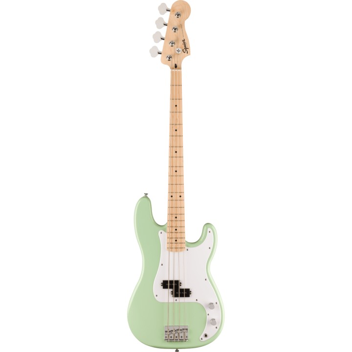 SQUIER - FSR Squier Sonic Precision Bass, Maple Fingerboard, White Pickguard, Surf Gre | Merula Strumenti Musicali