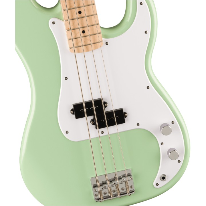 SQUIER - FSR Squier Sonic Precision Bass, Maple Fingerboard, White Pickguard, Surf Gre | Merula Strumenti Musicali