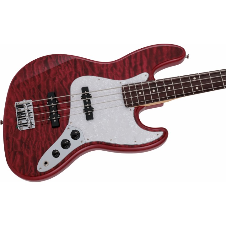 FENDER - 2024 Collection Made in Japan Hybrid II Jazz Bass, Rosewood Fingerboard, Quilt Red Beryl | Merula Strumenti Musicali