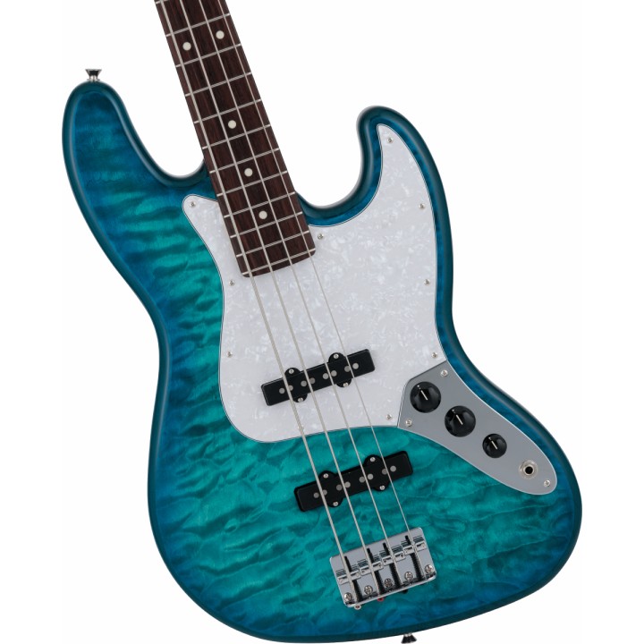FENDER - 2024 Collection Made in Japan Hybrid II Jazz Bass, Rosewood Fingerboard, Quilt Red Beryl | Merula Strumenti Musicali