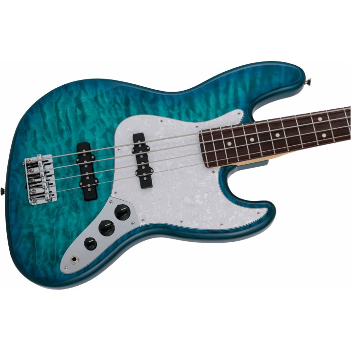 FENDER - 2024 Collection Made in Japan Hybrid II Jazz Bass, Rosewood Fingerboard, Quilt Red Beryl | Merula Strumenti Musicali