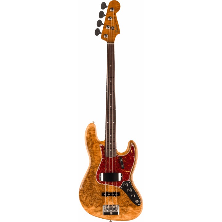 FENDER - Artisan Maple Burl Jazz Bass, 3A Rosewood Fingerboard, Aged Natural | Merula Strumenti Musicali