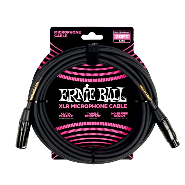 Acquista ERNIE BALL 6388 CAVO MICROFONICO PVC NERO 6 M online | Merula Strumenti Musicali