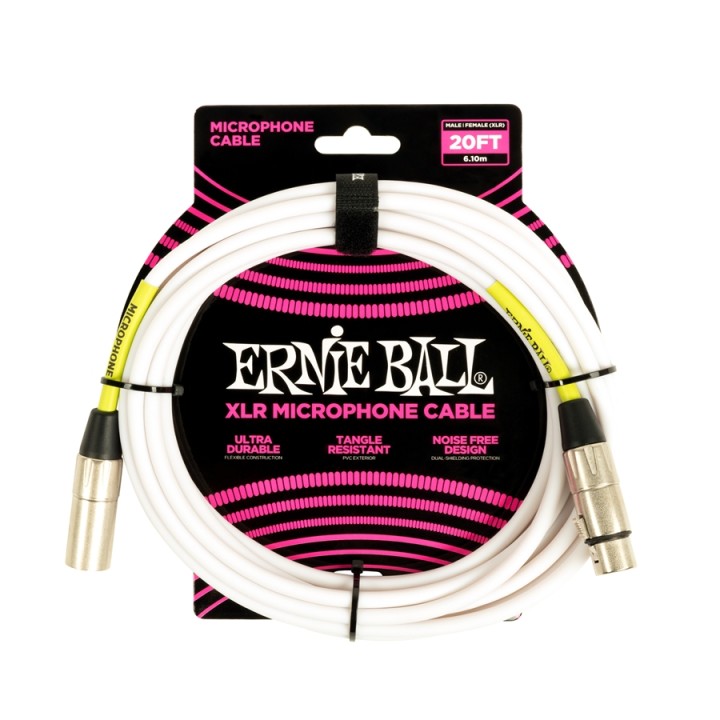 Acquista ERNIE BALL 6389 CAVO MICROFONICO PVC BIANCO 6 M online | Merula Strumenti Musicali