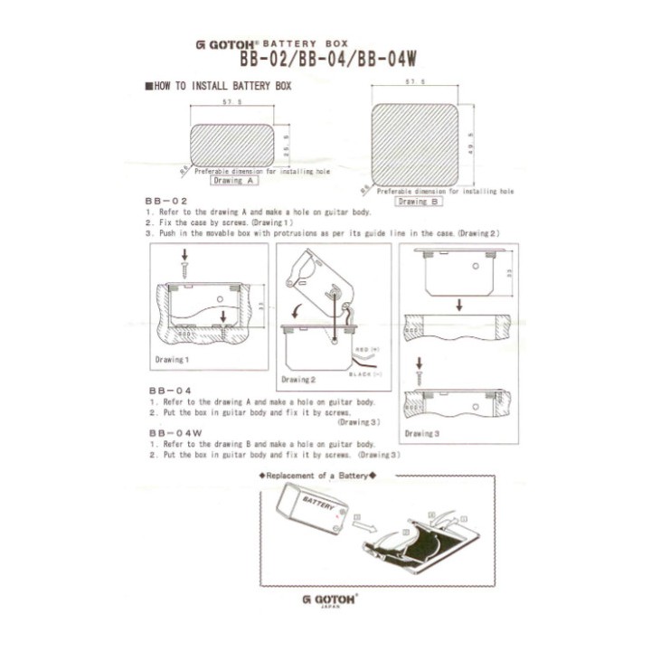 Acquista GOTOH EP 2929-023 BOX BATTERIA DELUXE 9V online | Merula Strumenti Musicali