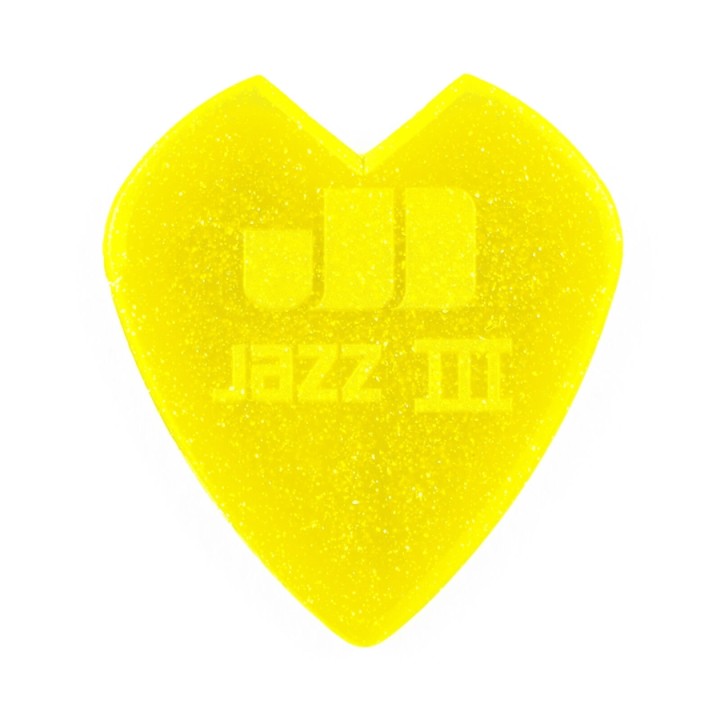 dunlop plettri kirk hammet jazz III yellow glitter