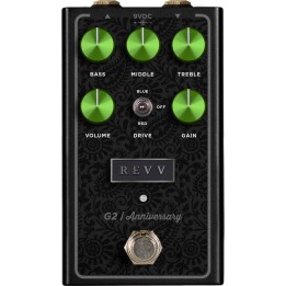 Revv | G2 Anniversary Edition, Preamp/Overdrive/Distortion Pedal, Green. MERULA