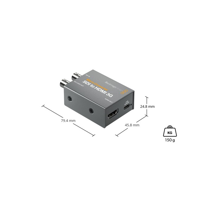 BLACKMAGIC DESIGN | MICRO CONVERTER SDI TO HDMI 3G SDI to HDMI converter up to 1080p60