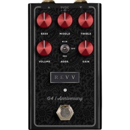 Revv | G4 Anniversary Edition, Preamp/Overdrive/Distortion Pedal, Red. MERULA