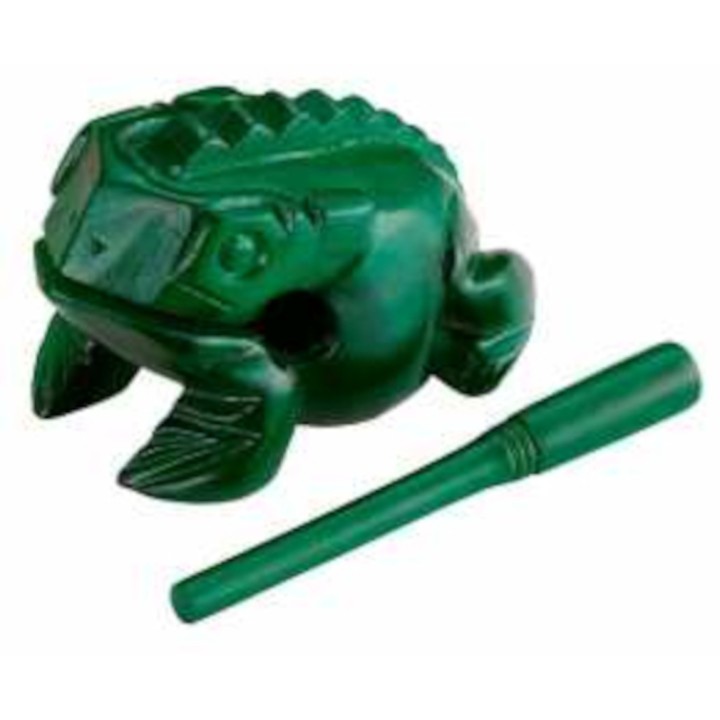 Acquista NINO PERCUSSION NINO513GR RANA GUIRO VERDE IN LEGNO 10CM online | Merula Strumenti Musicali