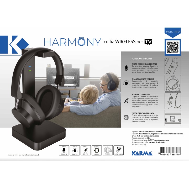 KARMA - HARMONY | Cuffia Wireless per TV