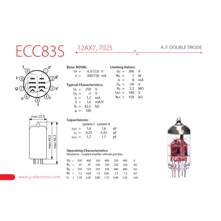 JJ Electronic | 12AX7TES - ECC83