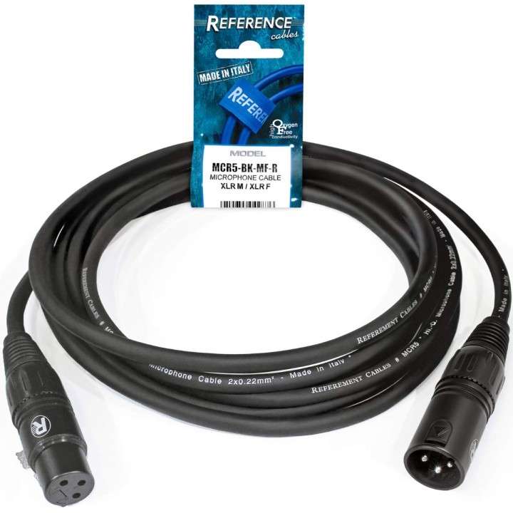 REFERENCE CABLES - MCR5-BK-MF-5-R, Cavo audio bilanciato XLR-M/XLR-F, Merula.