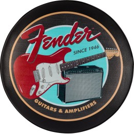 Fender | 9192022014  Guitars & Amps Pick Pouch Barstool, Black/Black, 24"