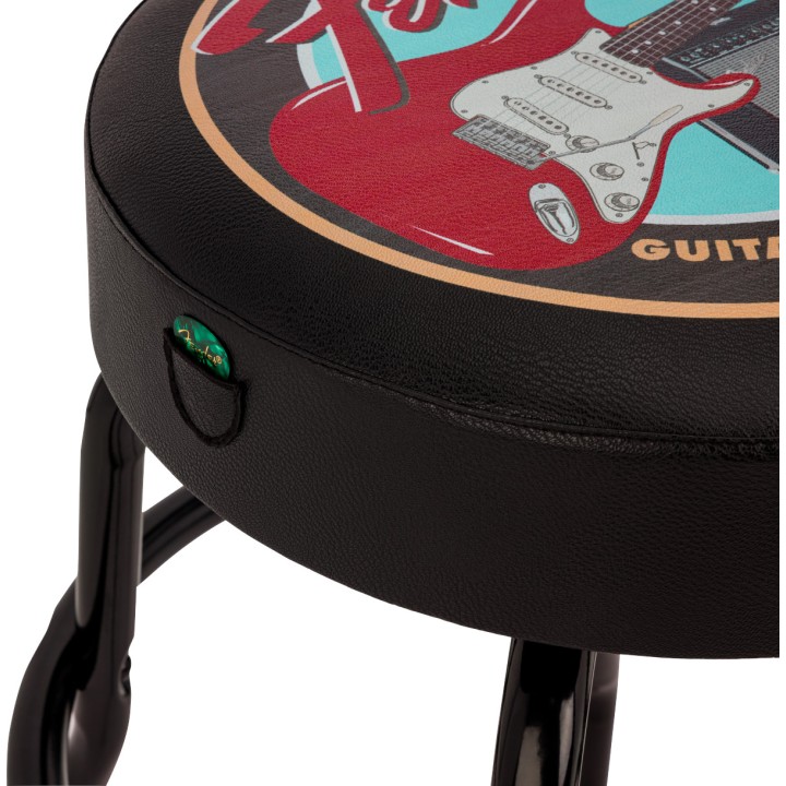 Fender | 9192022014  Guitars & Amps Pick Pouch Barstool, Black/Black, 24"