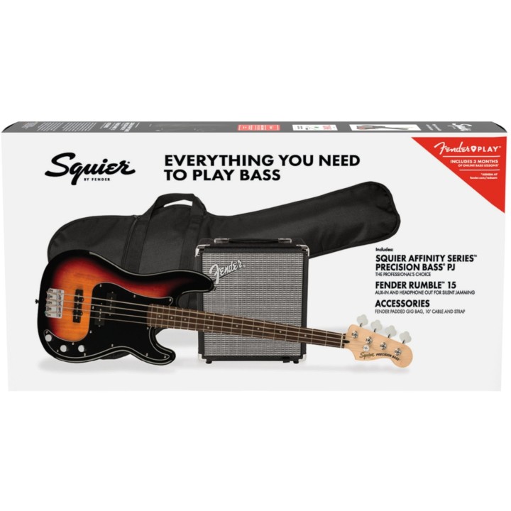 SQUIER - AFFINITY SERIES PRECISION BASS PJ PACK 0372980600 | Merula Strumenti Musicali