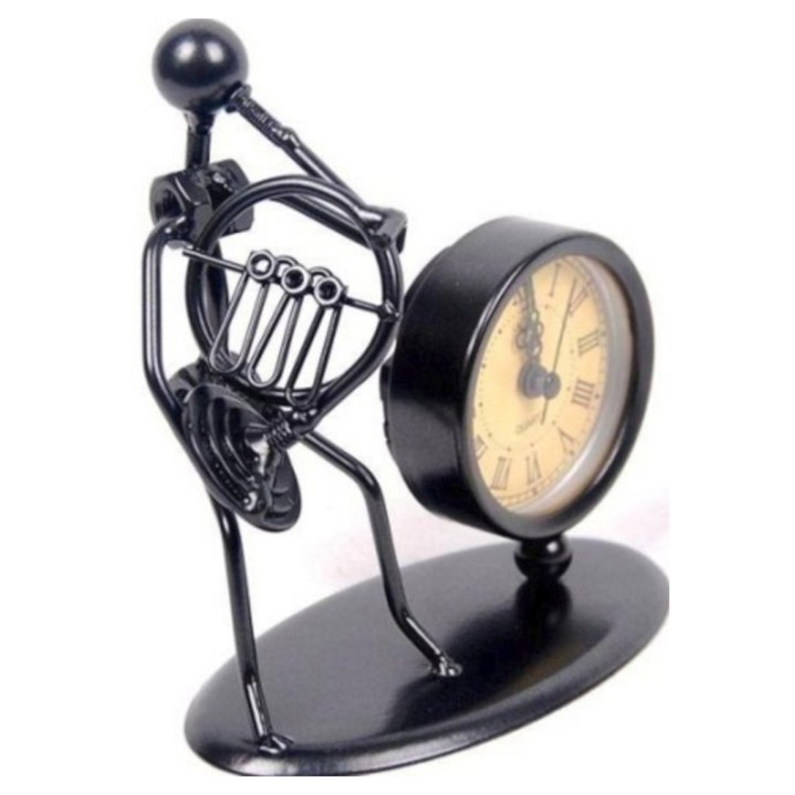 GEWA Orologio con statuetta corno francese