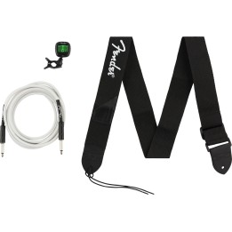 FENDER 0992018005 SPA BUNDLE PACK - WHT CBL, TUNER, STRAP | Merula Strumenti Musicali