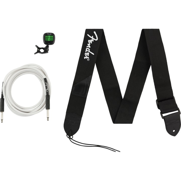FENDER 0992018005 SPA BUNDLE PACK - WHT CBL, TUNER, STRAP | Merula Strumenti Musicali