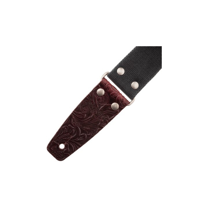 Acquista MAGRABO 230.252M STRIPE SC ENTRY OLDED NERO 5 CM TERMINALI EMBOSSED FLORES BORDEAUX  online | Merula Strumenti Musicali