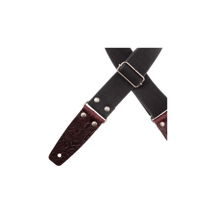 Acquista MAGRABO 230.252M STRIPE SC ENTRY OLDED NERO 5 CM TERMINALI EMBOSSED FLORES BORDEAUX  online | Merula Strumenti Musicali