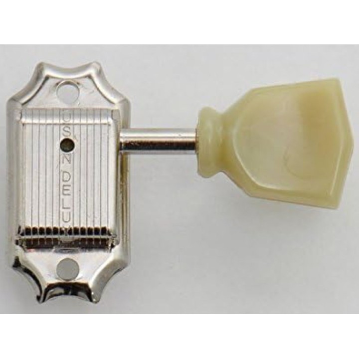 KLUSON - M33VC TUNER SINGLE LINE 3+3 NICKEL, Meccaniche per chitarra, Merula
