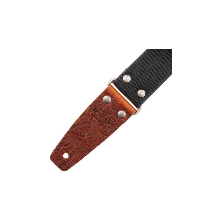 Acquista MAGRABO STRIPE SC ENTRY OLDED NERO 5 CM TERMINALI EMBOSSED FLORES MARRONE FIBBIA ARG online | Merula Strumenti Musicali