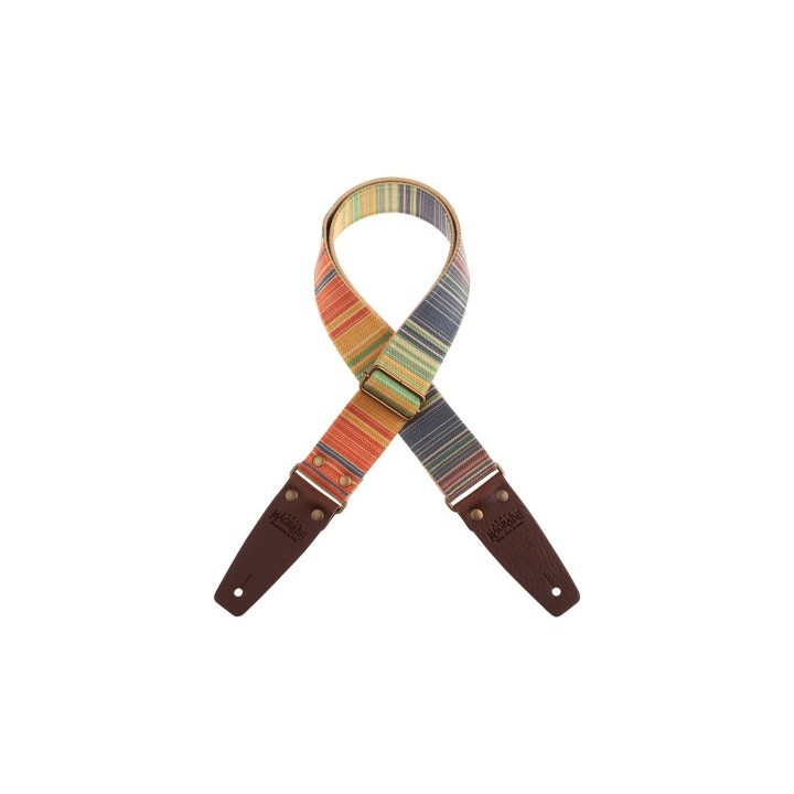 Acquista MAGRABO 220.020M STRIPE SC RETRO RAINBOW 5 CM TERMINALI MARRONE FIBBIA OTTONE online | Merula Strumenti Musicali