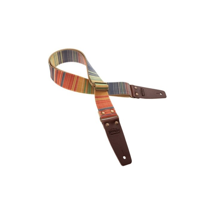 Acquista MAGRABO 220.020M STRIPE SC RETRO RAINBOW 5 CM TERMINALI MARRONE FIBBIA OTTONE online | Merula Strumenti Musicali