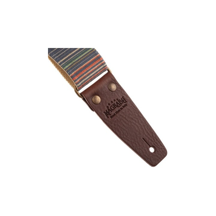 Acquista MAGRABO 220.020M STRIPE SC RETRO RAINBOW 5 CM TERMINALI MARRONE FIBBIA OTTONE online | Merula Strumenti Musicali