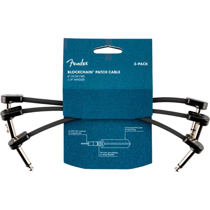 Fender | 0990825008 Blockchain 6" Cable 3-Pack