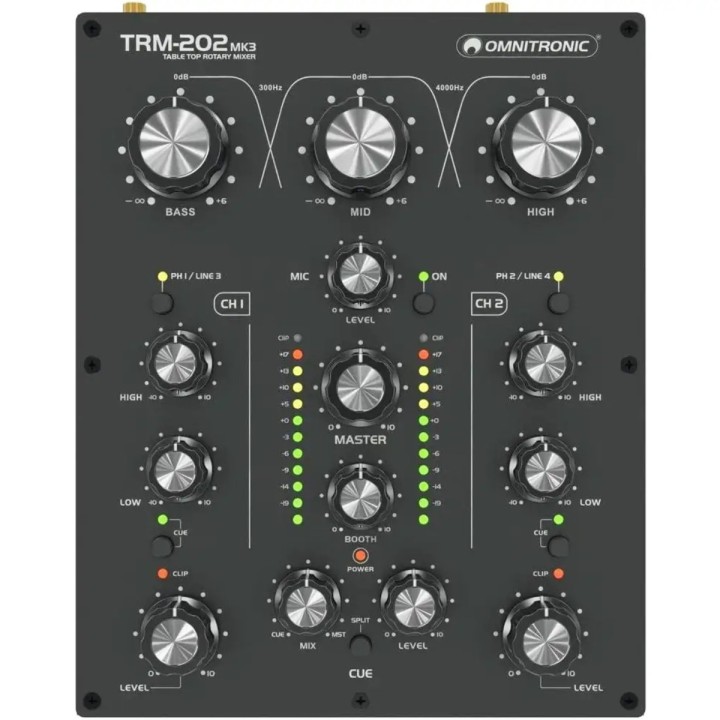 OMNITRONIC  - TRM 202 MK3, Mixer Dj a 2 canali, Merula