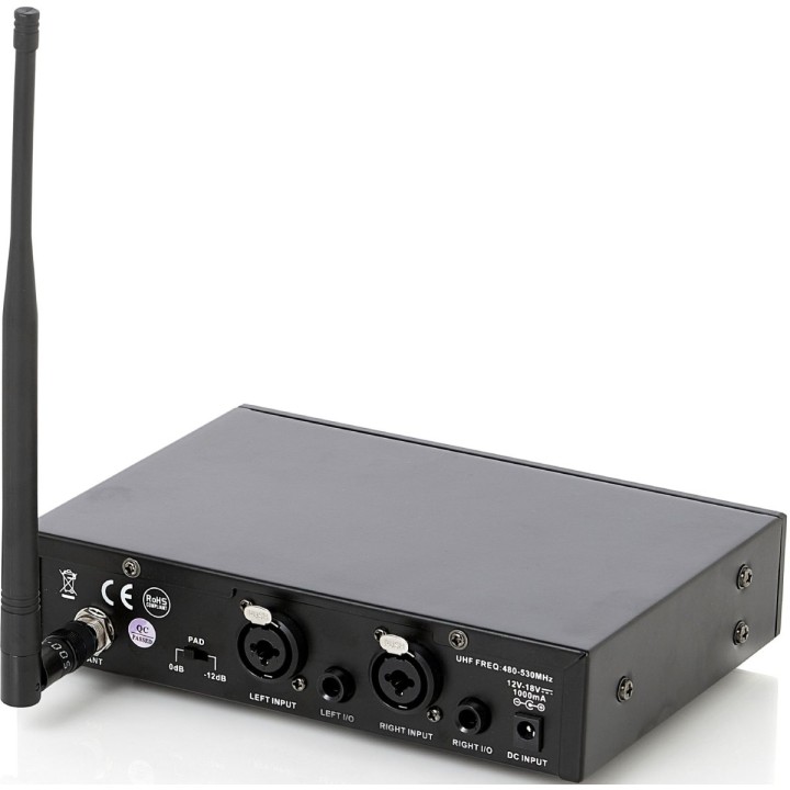 BESPECO - GM300, Sistema wireless UHF in-ear monitor stereo, Merula