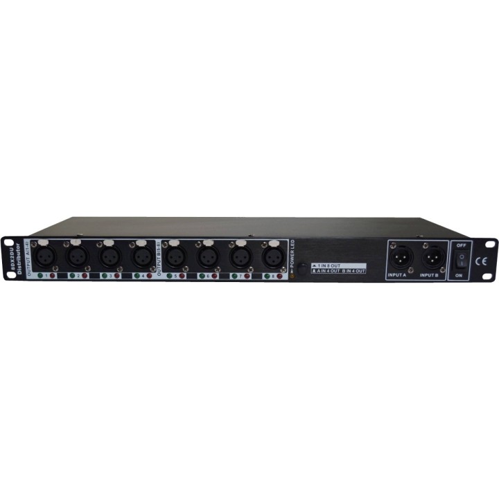 NICOLS - SPLIT DMX248, Splitter DMX a rack 8 canali
