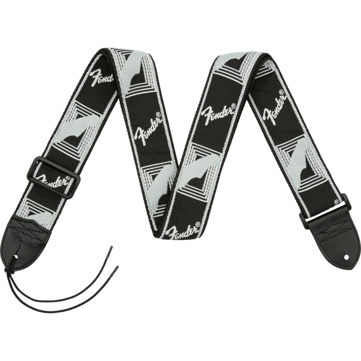 FENDER MONOGRAMMED STRAP, BLACK/LIGHT GREY/DARK GREY 0990681543