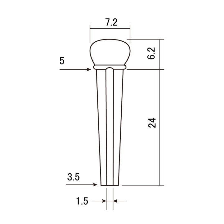Hosco | F3700 SET DI 6 PIN IN OTTONE-SLOTTED