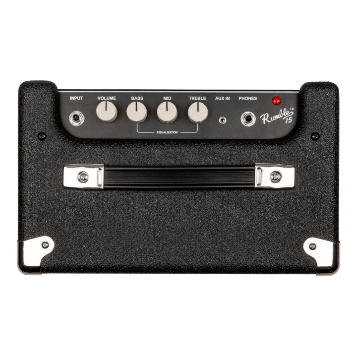FENDER - RUMBLE 15 COMBO BLK/SLV: Combo per basso, 15 Watt, 1x8''