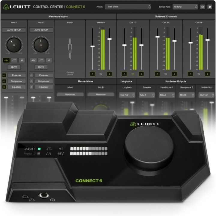 LEWITT - CONNECT 6, Interfaccia audio