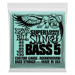 Acquista ERNIE BALL 2850 NICKEL WOUND 5 CORDE SCALA SUPER LUNGA 45-130 online | Merula Strumenti Musicali