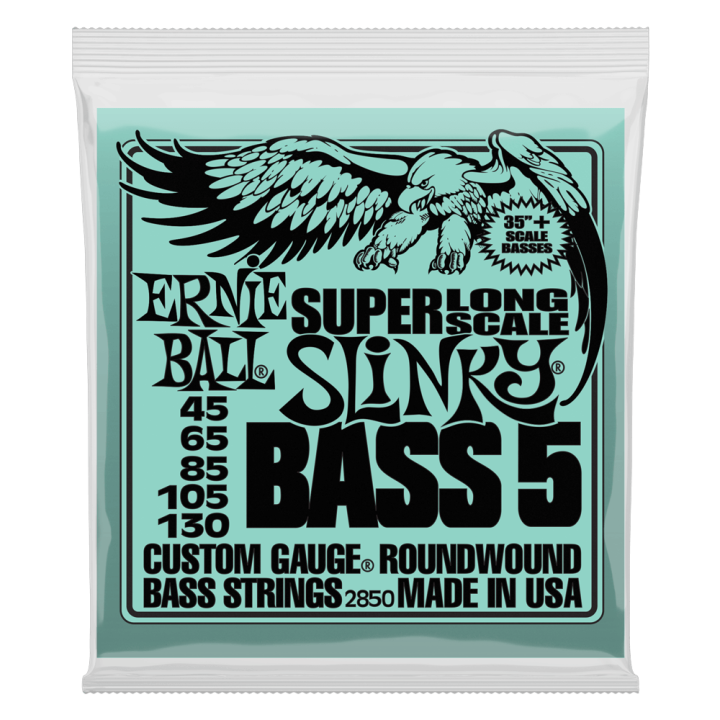 Acquista ERNIE BALL 2850 NICKEL WOUND 5 CORDE SCALA SUPER LUNGA 45-130 online | Merula Strumenti Musicali