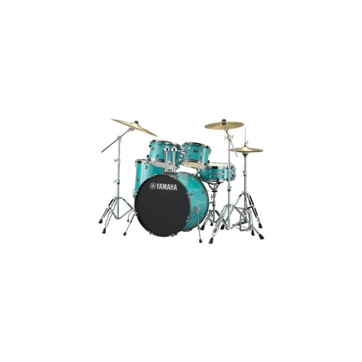Acquista YAMAHA RYDEEN CASSA 22" TURQUOISE GLITTER CON PIATTI - RDP2F5TQGCPSET online | Merula Strumenti Musicali