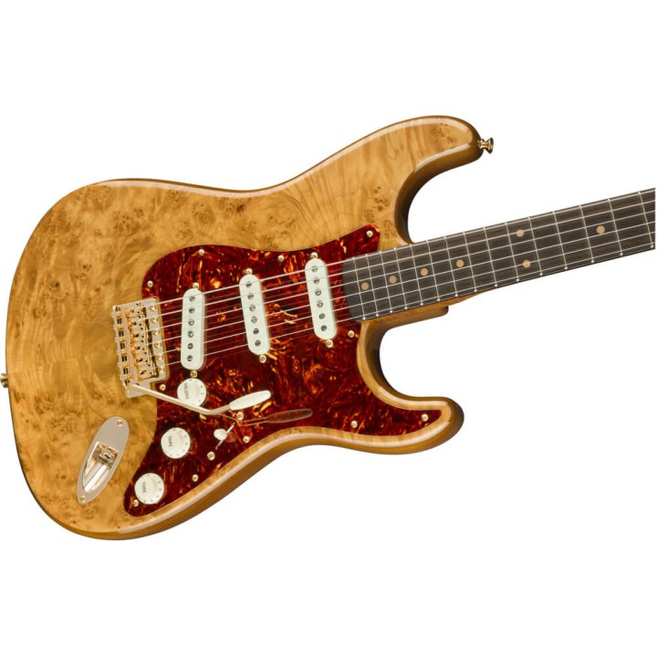 Acquista FENDER Artisan Maple Burl Strat Nos, Ebony Madagascar Fingerboard, Aged Natural - Cu online | Merula Strumenti Musicali
