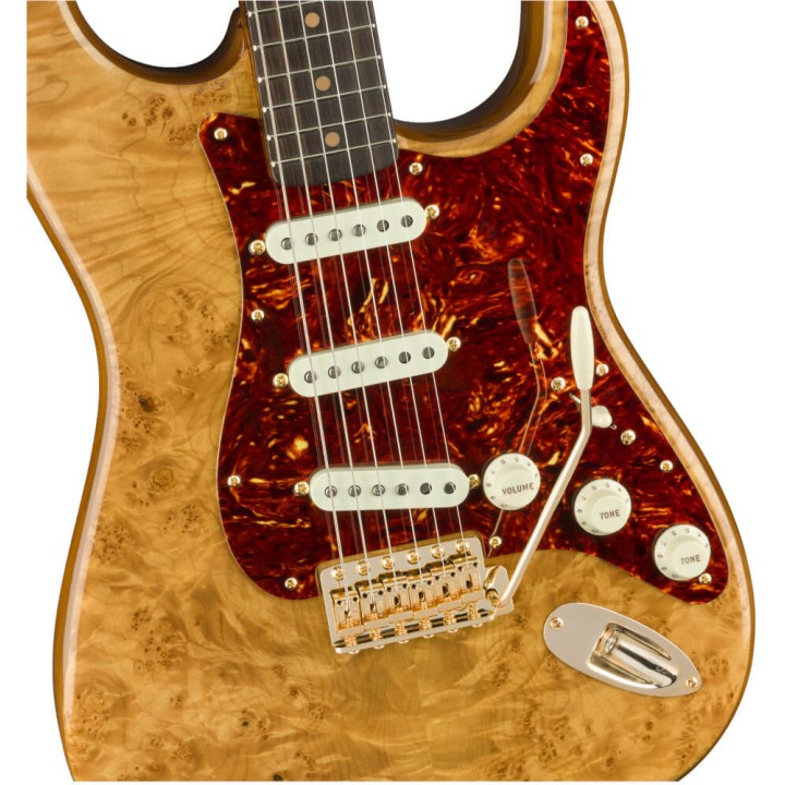 Acquista FENDER Artisan Maple Burl Strat Nos, Ebony Madagascar Fingerboard, Aged Natural - Cu online | Merula Strumenti Musicali